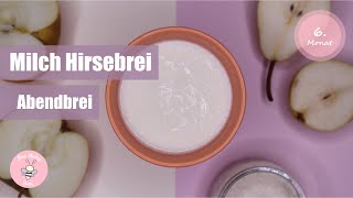 Milch Hirse Obstbrei  Babybrei selber machen Abendbrei [upl. by Dnartreb]