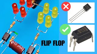 HOW TO MAKE FLIP FLOP LED FLASHER USING PC817 OPTOCOUPLERBEETLEIC [upl. by Alisia]