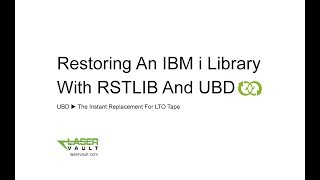 Restoring an IBM i library with RSTLIB and UBD [upl. by Llerruj]