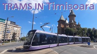 Tramwaje w Timișoarze RumuniaTrams in Timisoara Romania [upl. by Nahsin]