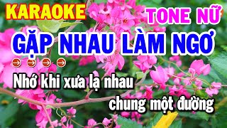 Karaoke Gặp Nhau Làm Ngơ Tone Nữ Nhạc Sống Cha Cha Mới 2025  Nhạc Sống Hải Tiên [upl. by Sik]