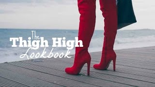 HOW TO WEAR  Thigh high boots  5 looks  LOOKBOOK 1  kallisteha [upl. by Harberd]