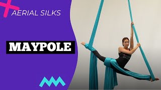 Easy and Beautiful AERIAL SILKS Pose for Beginners  Maypole [upl. by Ling584]