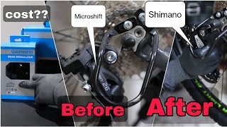 How to Convert Microshift Gears into SHIMANO  Easiest way  MTB Gears Repair [upl. by Lehrer]