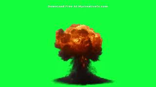 Nuclear Fire Explosion Green Screen [upl. by Htiekal498]