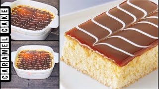 Milky Caramel Cake  Eggless Caramel Cake Tirilece Pastry Cake [upl. by Lachus]