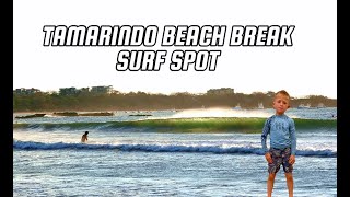 TAMARINDO BEACH BREAK  SURF SPOT [upl. by Anees]