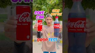 Bottle Coca Cola VS Can Coca Cola  Drop Test Challenge 🤷🏻‍♂️🤔 youtubeshorts [upl. by Barrie]