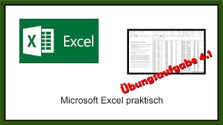 Microsoft Excel praktisch Übungsaufgabe 41 [upl. by Pritchett]