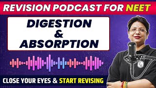 DIGESTION AND ABSORPTION in 39 Minutes  Quick Revision PODCAST  Class 11th  NEET [upl. by Jerrie272]