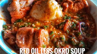 Have you tried this red oilless okro soup You will love this recipe [upl. by Sax]