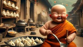 soo cute little monk 😘😙😍😂cutelittlemonk cute funny comedy [upl. by Bravin]