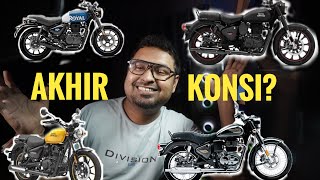 Which Royal Enfield 350cc You Should Buy   Bullet Hunter Classic amp Meteor 350 Konsi [upl. by Aryad697]