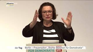 Weltfrauentag Rede von Andrea Nahles vom 08032018 [upl. by Aiker846]