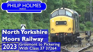 Class 37 37264 Grosmont to Pickering  North Yorkshire Moors Railway 2023 [upl. by Kinnon]