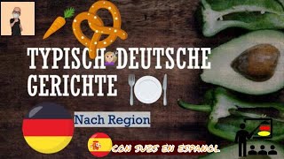 Typisch deutsche Gerichte nach Region  deutsche Currywurst Bayern Brezel Deutschland Essen [upl. by Madoc]