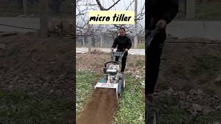 Micro tiller gasoline small rotary tiller Cultivator Plow Machine satisfying shorts [upl. by Aisanat]