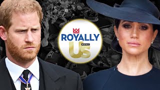 Prince Harry Shade amp Meghan Markle Crying  Queen Elizabeth II Funeral Full Recap  Royally Us [upl. by Yrneh]