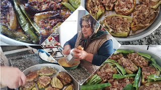 Karnı yarık patates kavurması tarifi Şadiye anne yemekleri günlük vlog [upl. by Dranyer]