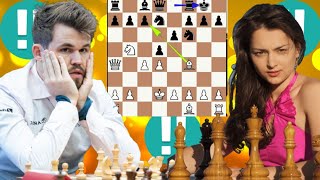 Mistake chess game 234 Magnus Carlsen vs Alexandra Kosteniuk [upl. by Bullen]