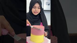 Sharp cake icing  easy icing hack tahoor fatima raad  baking videos [upl. by Keare]