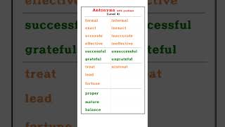 Antonyms with Prefixes Level4 I 엄마인강X대치동샐리 특별부록 5탄 l 유의어반의어 [upl. by Galanti]