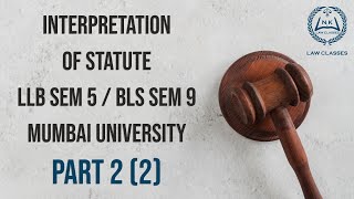 Interpretation of Statute IOS Part 2 2  Commencement of Statute  NK Law Classes  Online Class [upl. by Eidna]