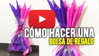 DIY BOLSA DE REGALO CON PAPEL SEDA O CHINA Y CELOFAN [upl. by Moberg767]