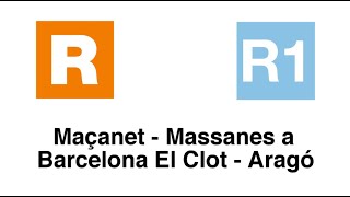 Rodalies estación a estación R1 Maçanet a Clot Aragó [upl. by Gathers]