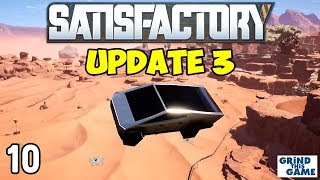 Satisfactory Update 3  Flying the Cyber Wagon 10 [upl. by Llewop93]