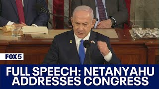 FULL SPEECH Israeli Prime Minister Benjamin Netanyahu makes address to Congress [upl. by Britteny]