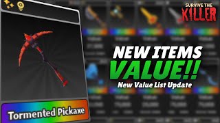 🔪NEW ITEMS VALUE New Value List Update📈  Survive The Killer [upl. by Ardiedak]