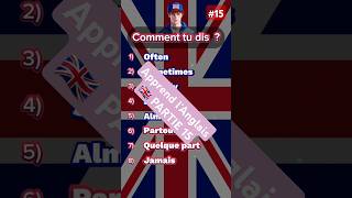 Pratique ton anglais 🗣🇬🇧 au quotidien 15 liste quiz anglais apprentissage leçon cours mots [upl. by Oicirbaf371]