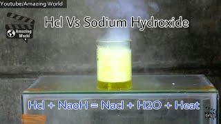 Sodium Hydroxide NaoH and Hydrochloric acid HCL reaction l Amazing Science Experiment [upl. by Shaylah]