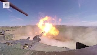 Ultra Powerful M1 Abrams 120mm Smoothbore Cannon in Action [upl. by Oetomit763]