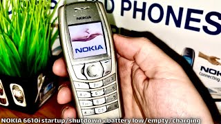 Nokia 6610i startupshutdown  battery lowemptycharging  by Old Phones World [upl. by Eneroc]