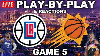 Los Angeles Clippers vs Phoenix Suns  Game 5  Live PlayByPlay amp Reactions [upl. by Malo]