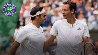 Roger Federer v Tomas Berdych highlights  Wimbledon 2017 semifinal [upl. by Miyasawa]