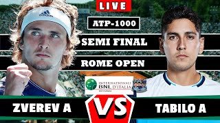 🔴LIVE  ZVEREV vs TABILO • ATP Rome 2024 SF • ATP Masters 1000 de Roma SF [upl. by Clementis]