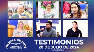 Testimonios 20 de julio de 2024  Iglesia de Dios Ministerial de Jesucristo Internacional [upl. by Gratianna]