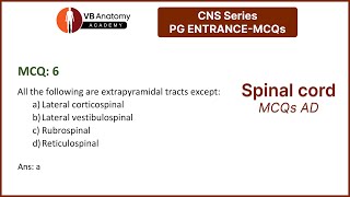 An overview of the MCQs in Spinal cord series [upl. by Daahsar]