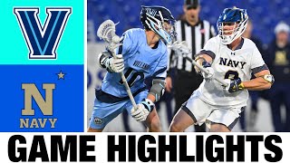 Villanova vs Navy Lacrosse Highlights  2024 College Lacrosse  NCAA Lacrosse [upl. by Jarred]