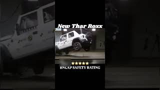 New Thar Roxx scores 5Star Safety Ratings by Bharat NCAP  Crash Test  shorts [upl. by Broome9]