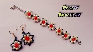 Diy Beads Bracelet Tutorial  Beaded Jewellery [upl. by Ytisahcal]