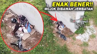 Terekam Drone Bocil Lagi MantabMantab Dibawah Jalan TOL [upl. by Yrreb10]