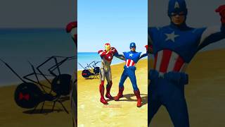 GTA V  Captain America Saves Ironman from Venom  shorts  Coffin Dance Song Cover [upl. by Eentirb]