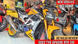 New TVS Apache RTR 310 2023 Model Review  On Road Price Variants Kits amp Features [upl. by Giovanna]