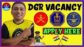 DGR Vacancy for ExServicemen  Apply by 19 Sep 2024 [upl. by Ayamahs]