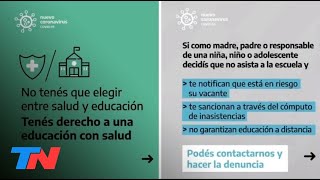 El Gobierno abrió un canal de denuncias contra las clases presenciales [upl. by Lacim277]