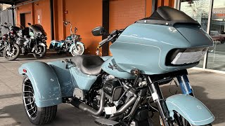 Walk Around 2024 Harley Davidson Road Glide 3 In Shark Skin Blue [upl. by Tina491]